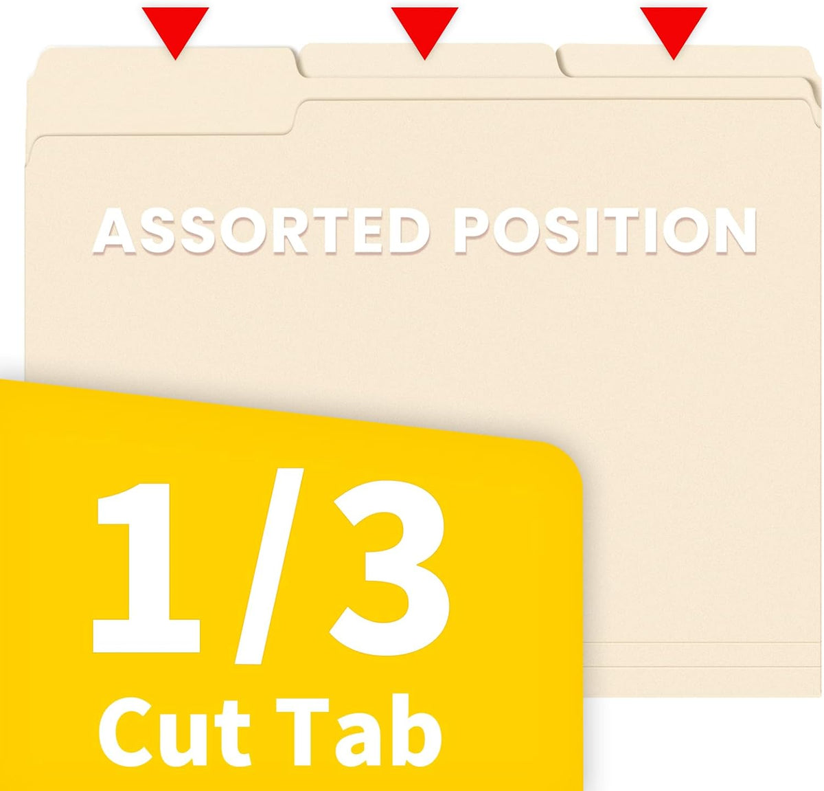 SUNEE Manilla Folders, 18 Pack File Folders 8.5 x 11, 1/3 Cut Tab for Easy Labeling and Organization, Durable Standard Paper for Home, Office, School Filing
