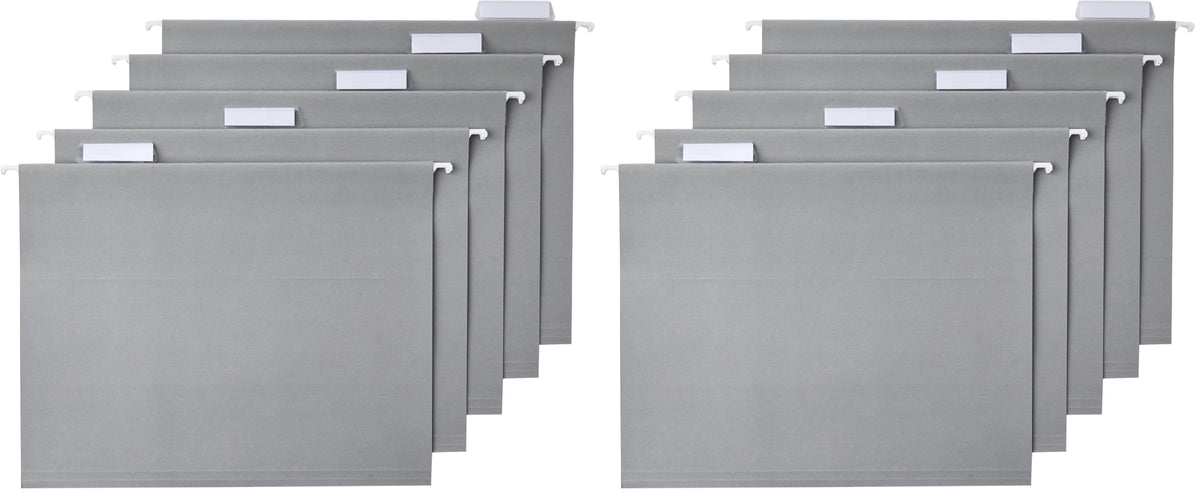Amazon Basics Hanging File Folders with Adjustable Tabs, Sturdy Expandable Document Organizer, Letter Size 8.5x11 inch, Green, 25-Pack
