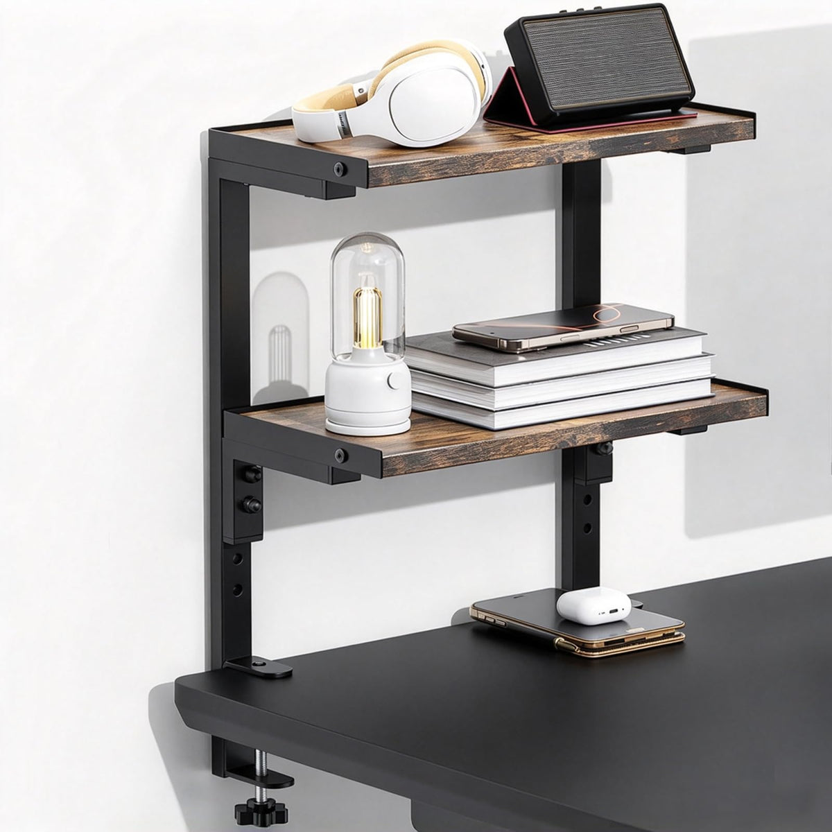 Spacrea 2 Tier Clamp on Desk Shelf