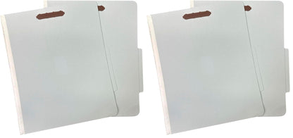 Amazon Basics Classification Folder for Documents and Organization, 1 Divider, 2" Embedded Fasteners, Letter Size, Light Blue, 10 Count