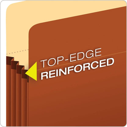 Pendaflex Expanding File Pockets, Letter Size, 5.25" Expansion, Reinforced with DuPont™ Tyvek® Material, Redrope, 10 per Box (1534G-OX)