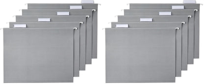 Amazon Basics Hanging File Folders with Adjustable Tabs, Sturdy Expandable Document Organizer, Letter Size 8.5x11 inch, Green, 25-Pack