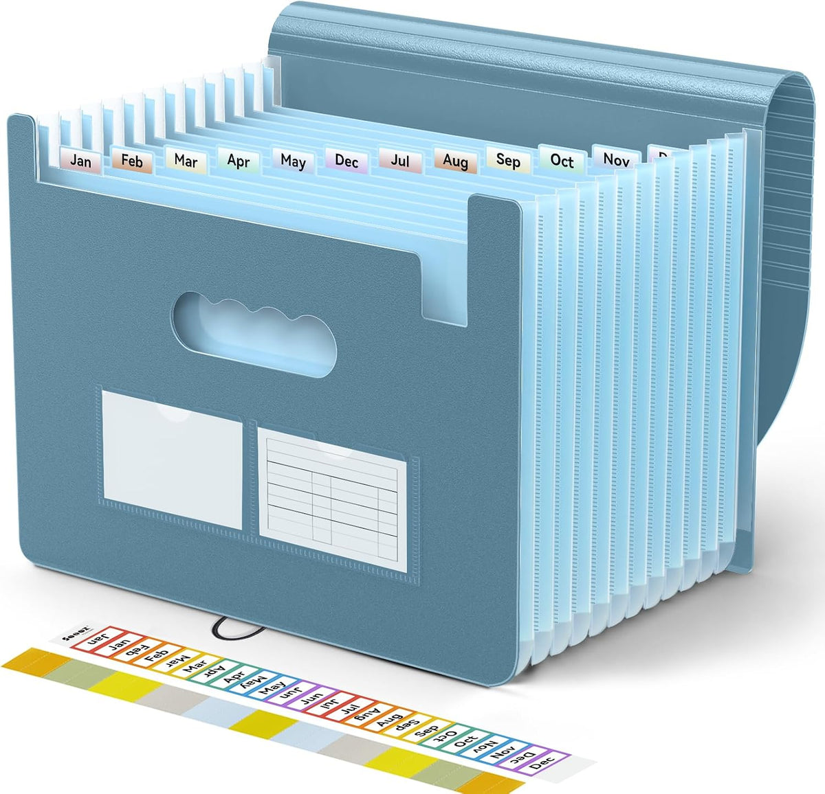 Sooez Accordion File Organizer, 13 Pocket Expanding File Folders, Letter/A4