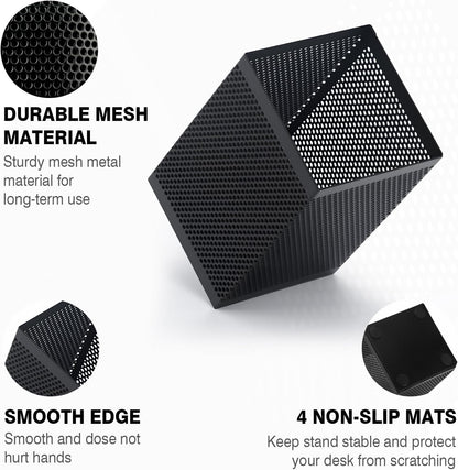 Comix Mesh Pen Holder, Desk Organizer for Home Office, Black