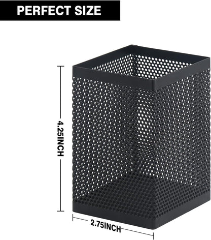 Comix Mesh Pen Holder, Desk Organizer for Home Office, Black