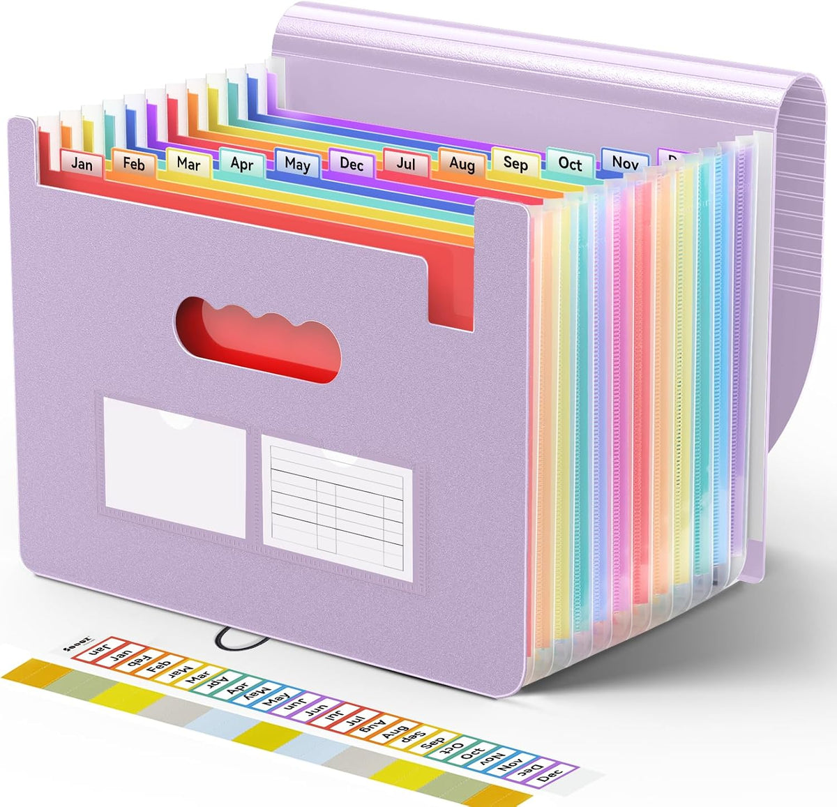 Sooez Accordion File Organizer, 13 Pocket Expanding File Folders, Letter/A4
