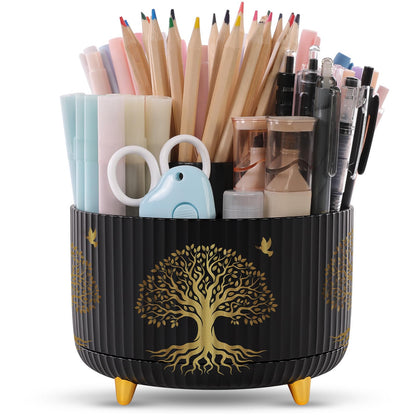 SKYDUE 360 Degree Rotating Desk Organizer, Pencil Pen Holder for Desk