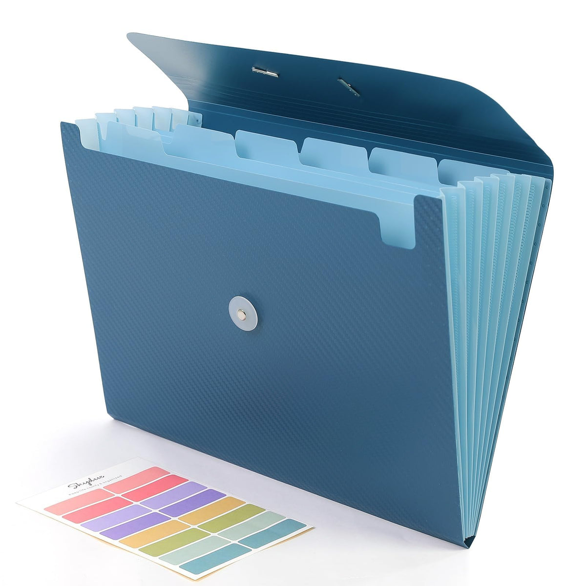 SKYDUE Accordion File Organizer, Expanding File Folder with 7 Pockets, Portable Receipt Paper Bill Document Organizer, Letter/A4 Size Filing Folder School Office Supplies, Black