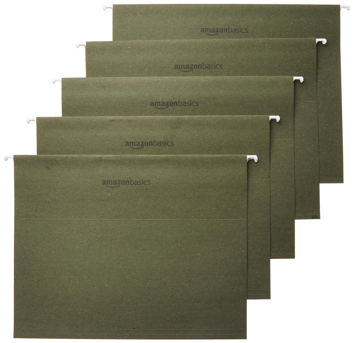 Amazon Basics Hanging File Folders with Adjustable Tabs for Document Organization, Letter Size, Aqua, 25-Pack