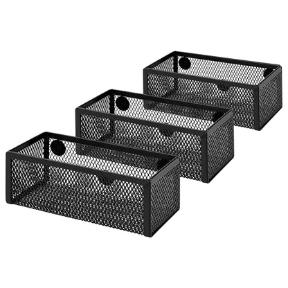 Amazon Basics Mesh Pen Holder and Desktop Desk Organizer, Office Caddy Storage for Writing Utensils, 9.1 x 5.9 x 5.5 inches, Black