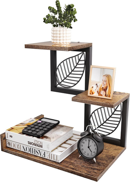 Desk Shelf Organizer, 3 Tier Desktop Leaf Small Bookshelf