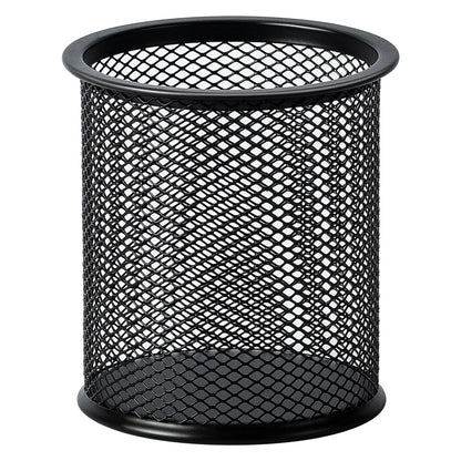 Amazon Basics Mesh Pen Holder and Desktop Desk Organizer, Office Caddy Storage for Writing Utensils, 9.1 x 5.9 x 5.5 inches, Black